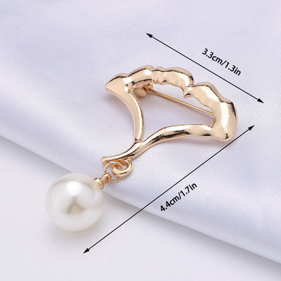 1 ΤΕΜ. Νέα πεταλούδα με γεωμετρική κούφιση μαργαριταρένια καρφίτσα μόδας αντιολισθητική καρφίτσα πέτο Γυναικεία σάλι σταθερή πόρπη κοσμήματα αξεσουάρ