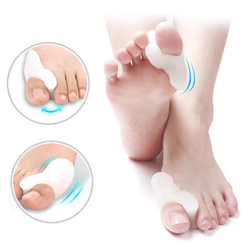 2 бр. = 1 двойка силиконови пръсти на краката Сепаратор Bunion Bone Ectropion Adjuster Външен уред Инструменти за грижа за краката Hallux Valgus Corrector