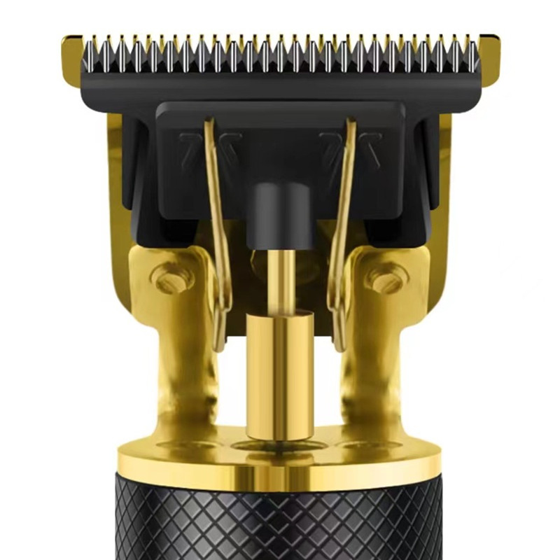 Golden Hair Clipper Επαναφορτιζόμενη ηλεκτρική ξυριστική μηχανή ώθησης T9 Bald Hair Clipper Electric Clipper Blendet Fickmachine for Men Barber