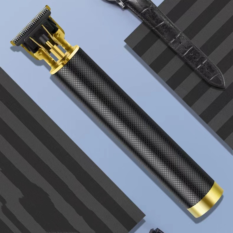 Golden Hair Clipper Επαναφορτιζόμενη ηλεκτρική ξυριστική μηχανή ώθησης T9 Bald Hair Clipper Electric Clipper Blendet Fickmachine for Men Barber