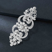 Módna retro nádherná krištáľová zirkónová intarzovaná brošňa s veľkým kvetom pre ženy, svadobné šaty, kostýmové šperky, doplnky, darčeky