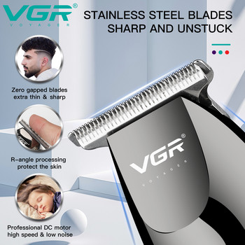 VGR Hair Trimme Професионална машина за подстригване Безжична машина за подстригване Електрическа бръснарска машинка за подстригване за мъже V-030