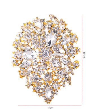 Γυναικεία μόδα Έξοχα λαμπερά κοσμήματα δεξιώσεων με λουλούδια κρυστάλλου ζιργκόν