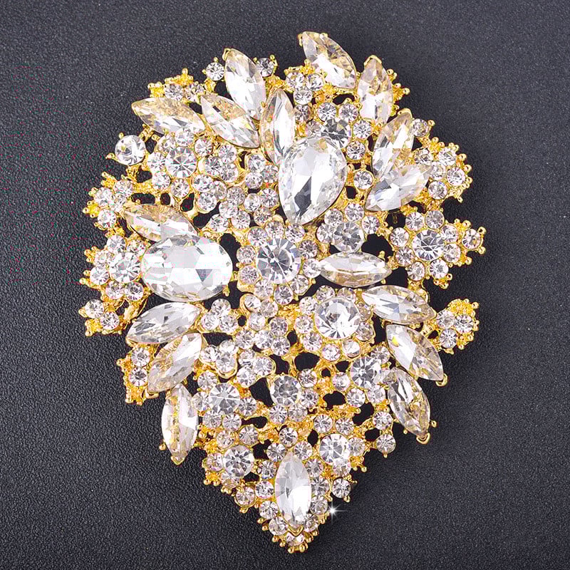 Ženska moda Izvrsni sjajni kristalni cirkonski cvjetni broš Nakit za bankete i slobodno vrijeme