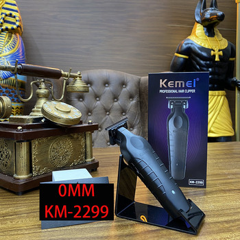Kemei 2299 Barber Безжичен тример за коса 0 mm Zero Gapped Carving Clipper Detailer Професионална електрическа машина за финишно рязане