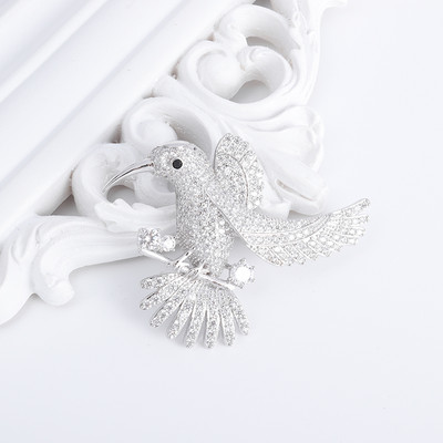 Γυναίκα Exquisite Zircon Cute Bird καρφίτσα Κομψή γοητεία Dance Party Dance Αξεσουάρ δεξιώσεων