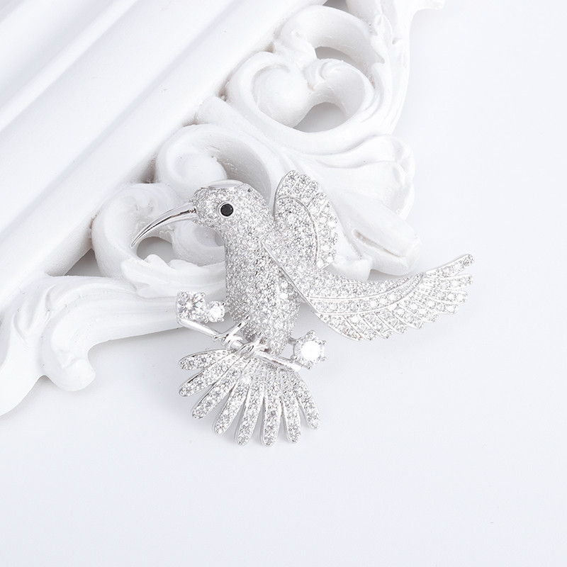 Γυναίκα Exquisite Zircon Cute Bird καρφίτσα Κομψή γοητεία Dance Party Dance Αξεσουάρ δεξιώσεων