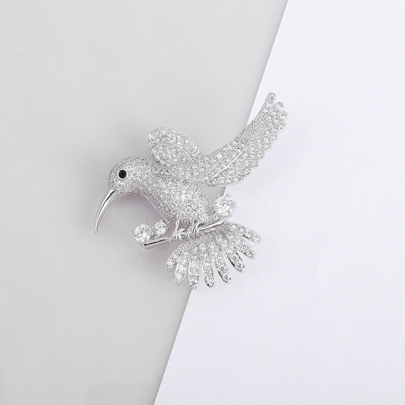 Γυναίκα Exquisite Zircon Cute Bird καρφίτσα Κομψή γοητεία Dance Party Dance Αξεσουάρ δεξιώσεων