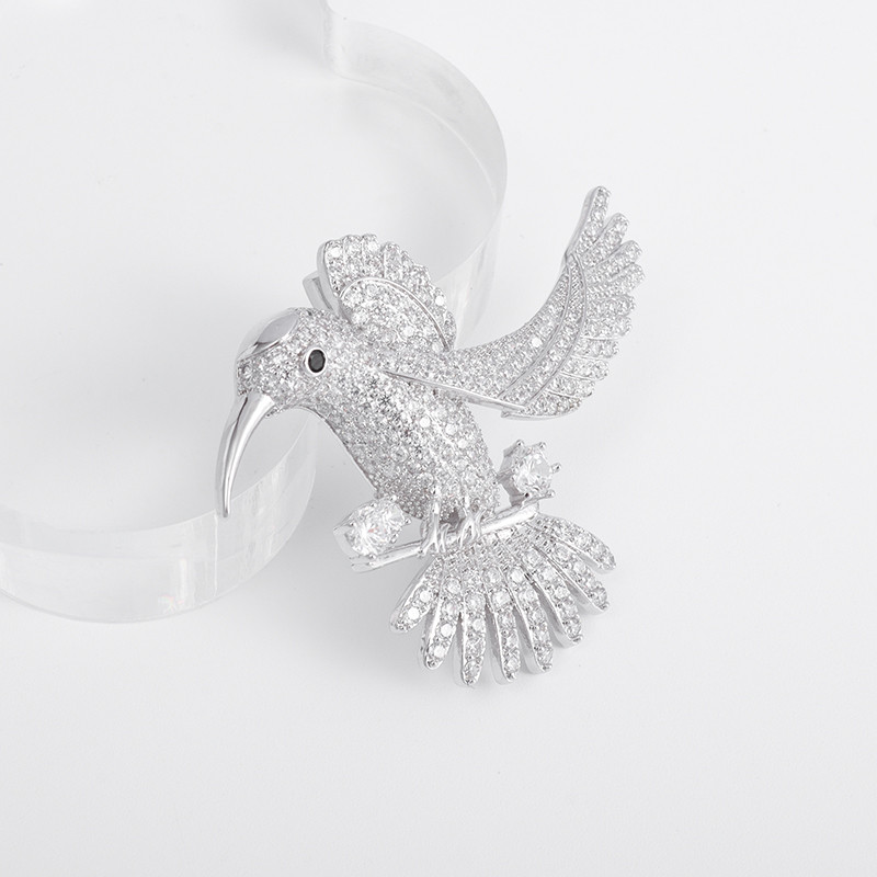 Γυναίκα Exquisite Zircon Cute Bird καρφίτσα Κομψή γοητεία Dance Party Dance Αξεσουάρ δεξιώσεων