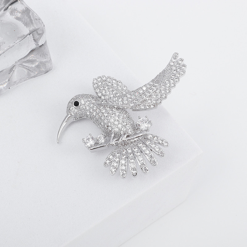 Γυναίκα Exquisite Zircon Cute Bird καρφίτσα Κομψή γοητεία Dance Party Dance Αξεσουάρ δεξιώσεων