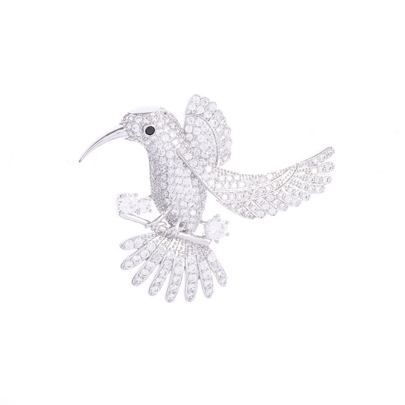 Γυναίκα Exquisite Zircon Cute Bird καρφίτσα Κομψή γοητεία Dance Party Dance Αξεσουάρ δεξιώσεων