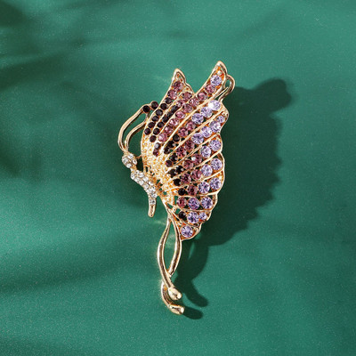 Elegantne naiste klassikaline emailiga liblikas kristallprossid Märgid Vintage keskmise disainiga naiste pulmapidude kleidi nööpnõelad Aksessuaarid