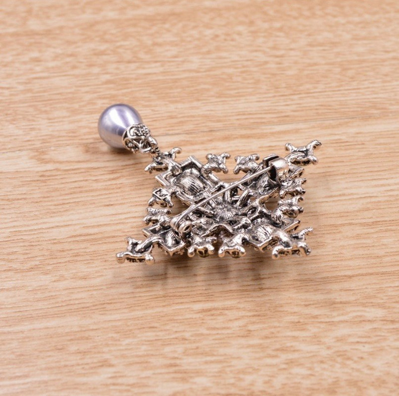 Naiste trend Vintage tsirkoonist inkrusteeritud ristpross, must lahe disainiga ehted ballile banketi kingitus