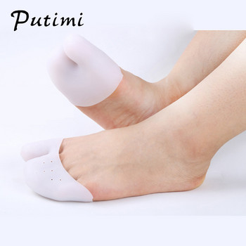 Putimi Soft Forefoot Pads Silicone Gel Pointe Toe Finger Cover Pain Protector Високи токчета Гел подложки за крака Ballet Foot Care