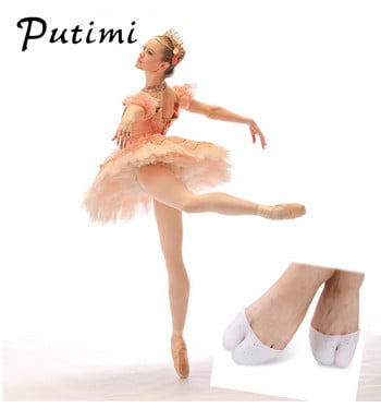 Putimi Soft Forefoot Pads Silicone Gel Pointe Toe Finger Cover Pain Protector Високи токчета Гел подложки за крака Ballet Foot Care