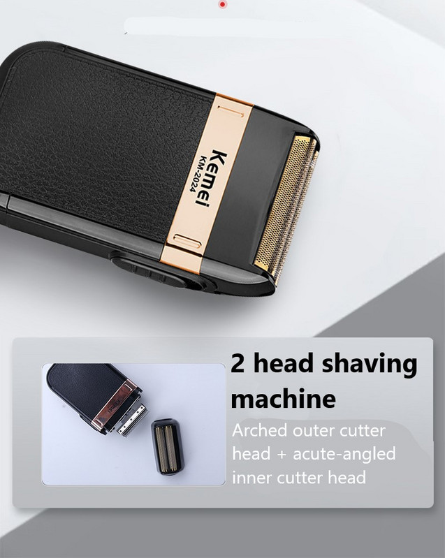 Kemei 2024 skutimosi peiliukų skustuvo galvutė, skirta vyriškam elektriniam skustuvui KM-2024 skustuvo tinklelio tinklelis, originalios barzdos skutimosi dalys