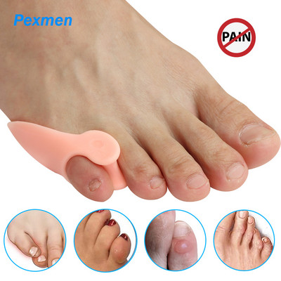 Pexmen 2/4/10 db Puha gél Pinky Bunion Corrector Little Toe Separator Bunion párnák a kukoricakeményedés és a hólyagok fájdalomcsillapítására