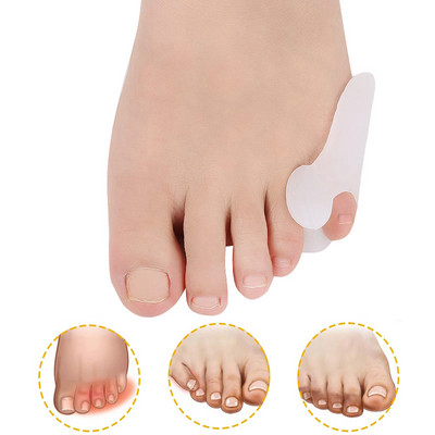 Pexmen 2/4/10 tk Pehme geel Pinky Bunion Corrector Little Toe Separator Bunion padjad maisi kalluse ja villide valu leevendamiseks