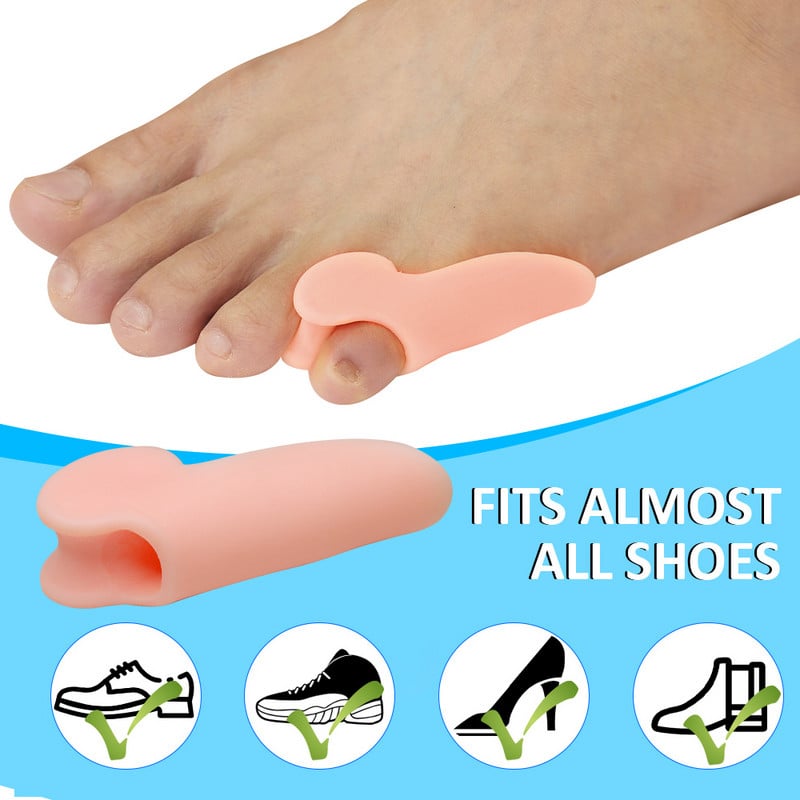 Pexmen 2/4/10 tk Pehme geel Pinky Bunion Corrector Little Toe Separator Bunion padjad maisi kalluse ja villide valu leevendamiseks