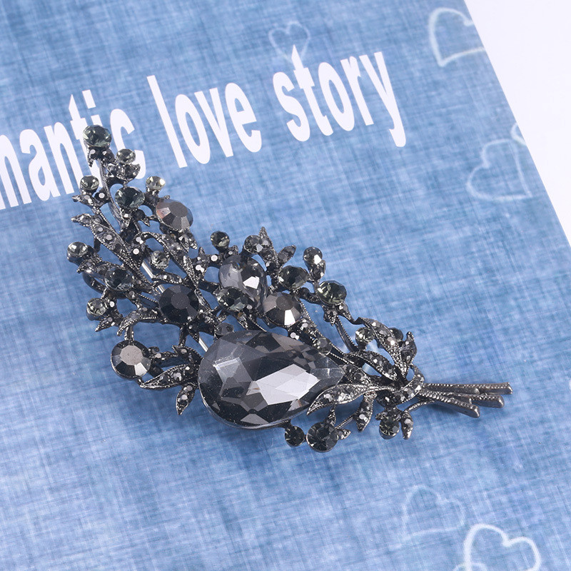 Elegantne ja õrn mitmevärviline tsirkoonist kivikristallkimp prossinõel naistele luksuslik pidulik ehe kingitus