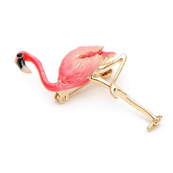 Personality Creative Animal Flamingo Καρφίτσα Καρφίτσα για Γυναικεία Μόδα Εκλεκτό Δώρο κοσμήματος καρφίτσας