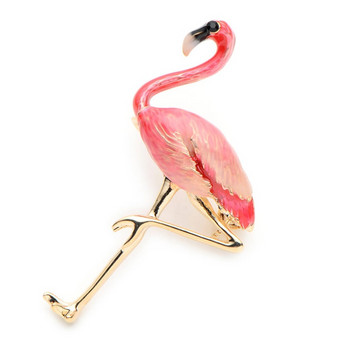 Personality Creative Animal Flamingo Καρφίτσα Καρφίτσα για Γυναικεία Μόδα Εκλεκτό Δώρο κοσμήματος καρφίτσας