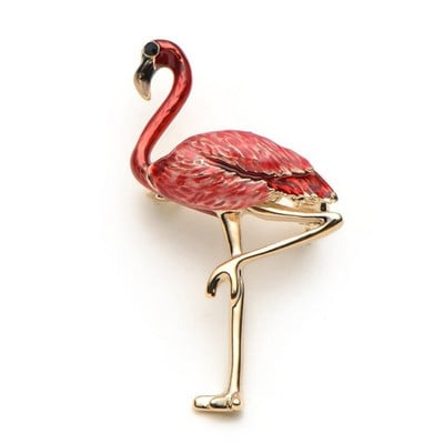 Personality Creative Animal Flamingo Καρφίτσα Καρφίτσα για Γυναικεία Μόδα Εκλεκτό Δώρο κοσμήματος καρφίτσας