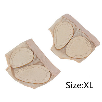 1 ζεύγος XS-XL Breathable Belly Dance Ballet Half Sole Elastic Toe Pad