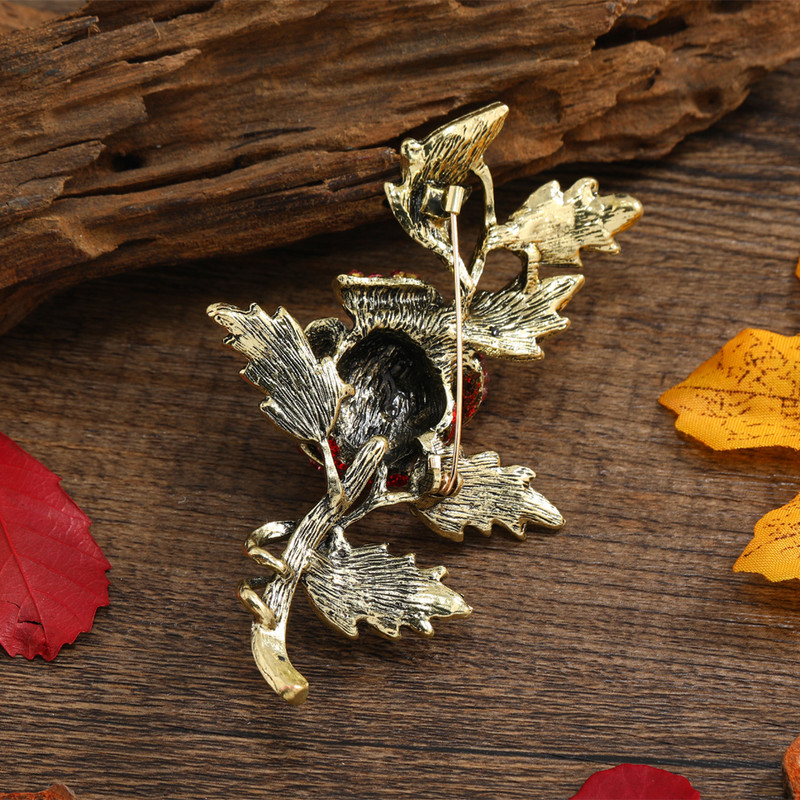 Muylinda Vintage Sinine Roos Lill Rhinestone Pross ja Nõel naistele Luksuslikud Ehted Riided Sall Tsingisulamist Pins Aksessuaarid