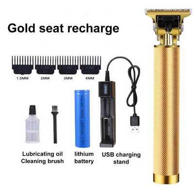 Profesionalna električna mašina za šišanje Vintage T9 Mašina za šišanje kose USB punjiva brijaća mašina za brijanje za muškarce Poklon