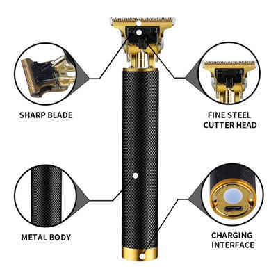 Profesionalna električna mašina za šišanje Vintage T9 Mašina za šišanje kose USB punjiva brijaća mašina za brijanje za muškarce Poklon