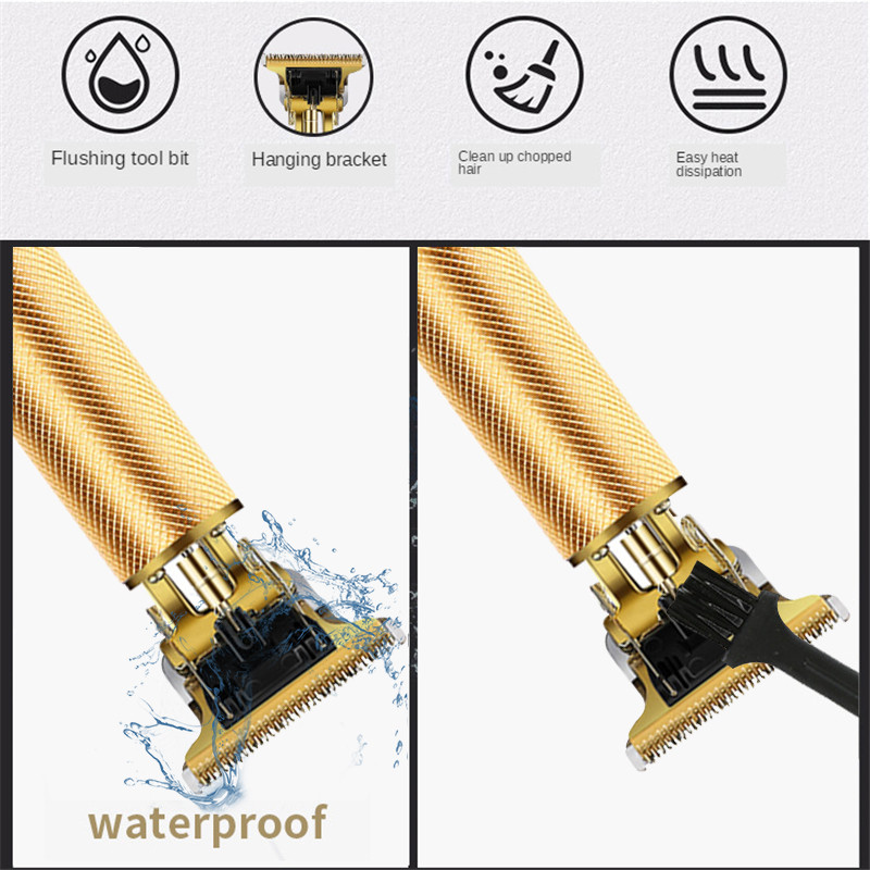 Profesionalna električna mašina za šišanje Vintage T9 Mašina za šišanje kose USB punjiva brijaća mašina za brijanje za muškarce Poklon