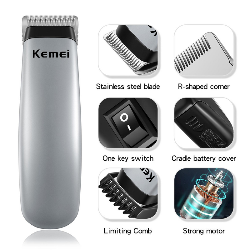 Kemei KM-666 Electric Hair Clipper Professional Mini Portable Hair Clipper Machine Cutting Beard Haircut Razor Ανδρική κουρευτική μηχανή