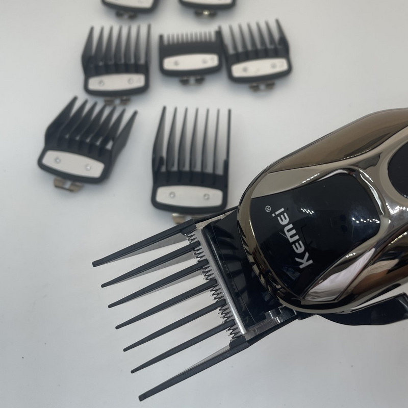 Plaukų kirpimo mašinėlės ribinės šukos kreiptuvo priedo dydis Kirpėjo pakeitimas 1,5/3/4,5/6/10/13/19/25/mm 8 vnt. rinkinys, skirtas Kemei KM-1990 PG1990