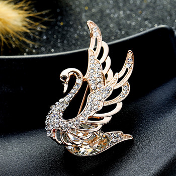 Κομψή Ζιργκόν Κρυστάλλινη Καρφίτσα Κύκνου για Γυναικεία Κοσμήματα Πολυτελείας Δώρο