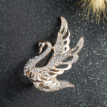 Κομψή Ζιργκόν Κρυστάλλινη Καρφίτσα Κύκνου για Γυναικεία Κοσμήματα Πολυτελείας Δώρο