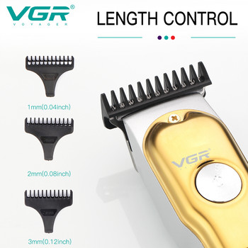 VGR Hair Trimmer Professional Hair Cutting Machine Cordless Hair Clipper Electric Barber Ψηφιακή κουρευτική οθόνη για άνδρες V-290