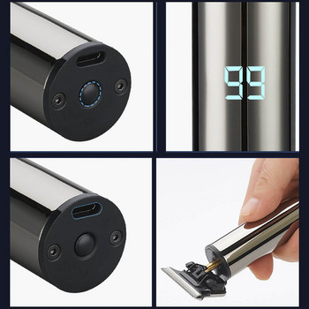 Електрическа безжична машина за подстригване USB акумулаторна машинка за подстригване Самобръсначка Тример за мъже Бръснар Професионален тример за брада
