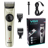 VGR Electric Electric 1-20mm Adjustable Beard Trimmer for Men Professional Rechargeable Hair Clipper Edge Hair cutting machine ​Lithium