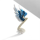 Μουσική νότα Μεταλλική στρας καρφίτσα μόδας φτερά πόρπης καρφίτσα πέτο Πολυτελή κοσμήματα ιδιοσυγκρασία Γυναικείες καρφίτσες Αξεσουάρ