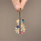 Crystal Creative Guitar Pross Naistele ja Meestele Riietusnõel Luksuslik Õõnes Korsage Opaalkivist Prossid Aksessuaarid