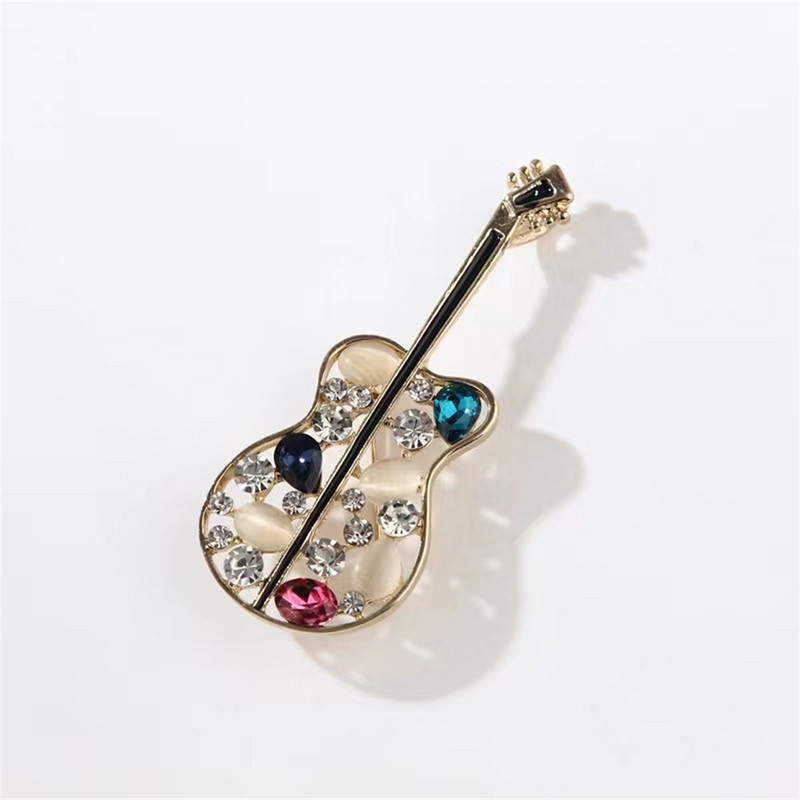 Crystal Creative Guitar Pross Naistele ja Meestele Riietusnõel Luksuslik Õõnes Korsage Opaalkivist Prossid Aksessuaarid