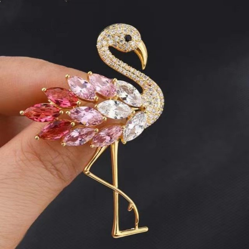 Μόδα Pretty Flamingo Bird καρφίτσες για γυναίκες Καρφίτσες Unisex Αξεσουάρ φορέματος για ζώα για πάρτι Κοσμήματα πολυτελή δώρα