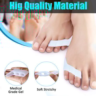 Pexmen 2/4/10Pcs s tri rupice Separator za male nožne prste Korektor za čukljeve Ublažavanje bolova Zaštitnik za odvajanje malog prsta Odstojnik za njegu stopala