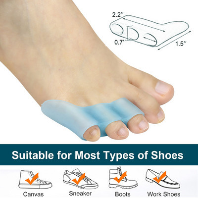 Pexmen 2/4/10Pcs s tri rupice Separator za male nožne prste Korektor za čukljeve Ublažavanje bolova Zaštitnik za odvajanje malog prsta Odstojnik za njegu stopala