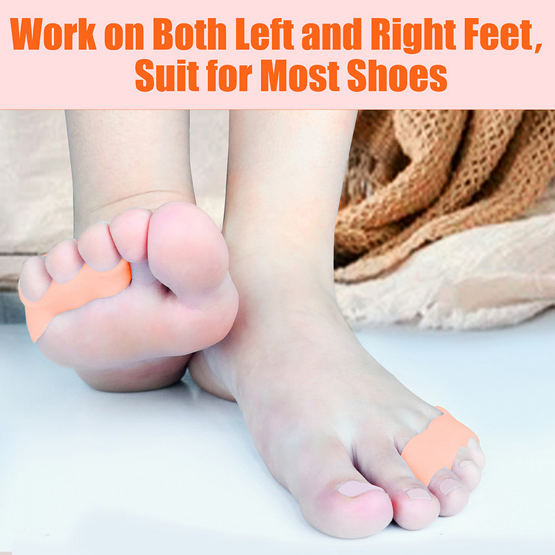 Pexmen 2/4/10Pcs s tri rupice Separator za male nožne prste Korektor za čukljeve Ublažavanje bolova Zaštitnik za odvajanje malog prsta Odstojnik za njegu stopala