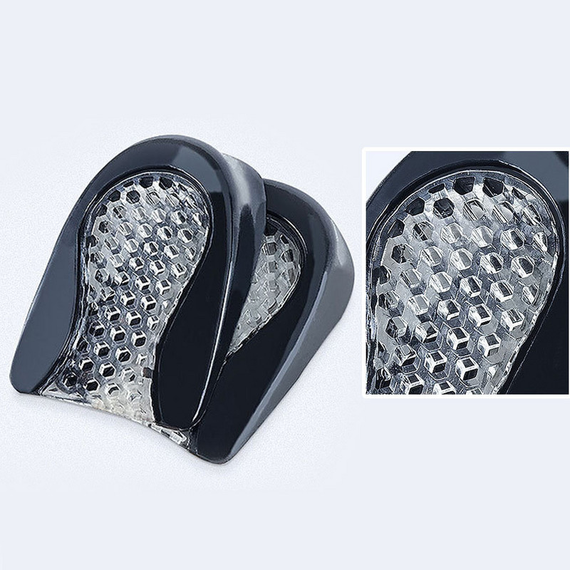 1 paar silikoongeelist kannapadjakest põrutuste amortiseerimiseks plantaarfastsiidi valu leevendamiseks jalahoolduseks sisetalla kõrgust suurendav Cup Cush