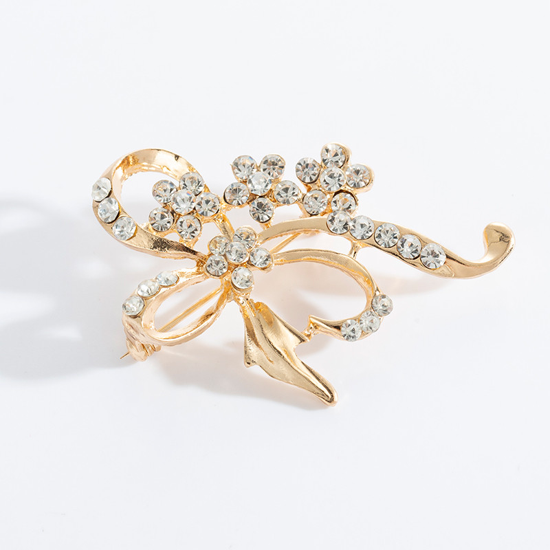 Nová krásna mašľa plná kamienkov, jednoduchá korsážová spona, brošňa s kvetmi, muži a ženy, oblek, sveter, šatka, hidžáb, pinzety