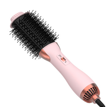 LISAPRO One-Step Hot Air Brush 2.0 Soft Touch Pink Hair Dryer Brush Multifunctional Hair Styler Comb 3 ΣΕ 1 χτένα πιστολάκι μαλλιών
