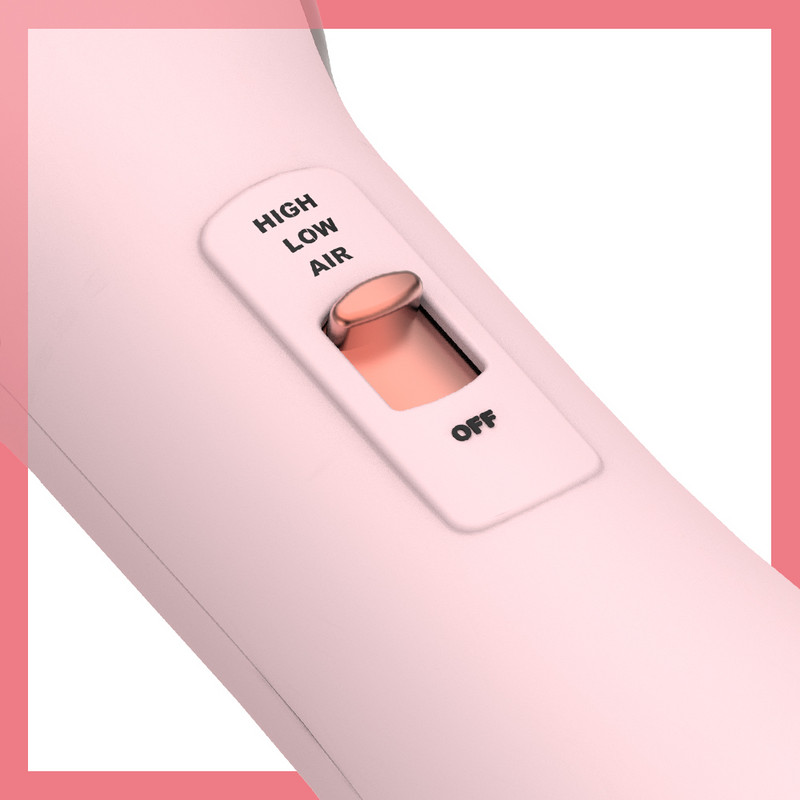 LISAPRO One-Step Hot Air Brush 2.0 Soft Touch Pink Hair Dryer Brush Multifunctional Hair Styler Comb 3 ΣΕ 1 χτένα πιστολάκι μαλλιών